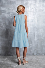 Load image into Gallery viewer, Sleeveless Round Neck Tiered Dress