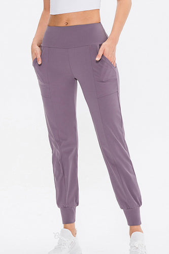 High-Waist Joggers with Pockets