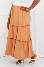Load image into Gallery viewer, Summer Days Full Size Ruffled Maxi Skirt in Butter Orange