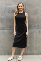 Load image into Gallery viewer, Ribbed Knit Sleeveless Midi Dress in Black