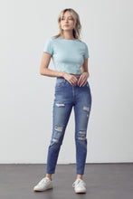 Load image into Gallery viewer, High Rise Distressed Skinny Jeans