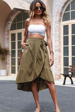 Load image into Gallery viewer, Elastic Waist Ruffled Skirt with Pockets