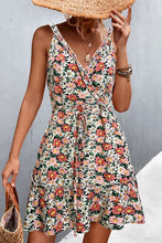 Load image into Gallery viewer, Floral Frill Trim Sleeveless Mini Dress