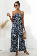 Load image into Gallery viewer, Printed Strapless Wide Leg Jumpsuit