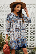 Load image into Gallery viewer, Printed Dropped Shoulder Mini Shirt Dress