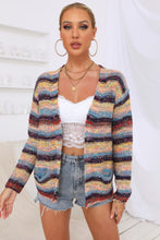 Load image into Gallery viewer, Striped Long Sleeve Open Front Cardigan
