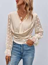 Load image into Gallery viewer, Swiss Dot Flounce Sleeve Blouse
