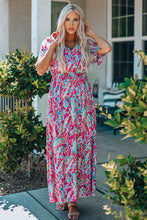 Load image into Gallery viewer, Multicolored V-Neck Maxi Dress