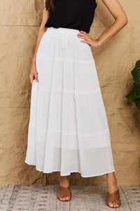 Places To Go Full Size Tiered Maxi Skirt
