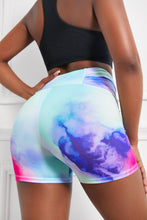 Load image into Gallery viewer, Tie-Dye Tie Detail Ruched Sports Shorts
