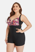 Load image into Gallery viewer, Plus Size Two-Tone One-Piece Swimsuit