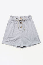Load image into Gallery viewer, Buttoned Drawstring Waist Cuffed Shorts
