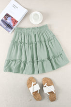 Load image into Gallery viewer, Swiss Dot Drawstring Frill Trim Skirt