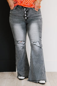 Hometown Girl Full Size Run Flare Jeans