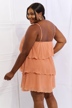 Load image into Gallery viewer, By The River Full Size Cascade Ruffle Style Cami Dress in Sherbet