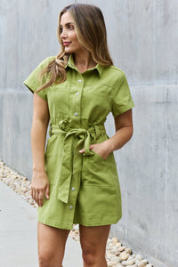 Stick With Me Full Size Button Down Dress