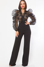 Load image into Gallery viewer, Tawny Lace Puff Sleeve Jumpsuit