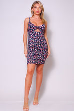 Load image into Gallery viewer, Mari Cut Out Floral Mini Dress