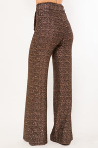 Bronze Speck Shiny Paillette Pants