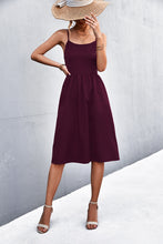 Load image into Gallery viewer, Adjustable Spaghetti Strap Knee-Length Dress
