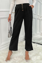 Load image into Gallery viewer, Button Fly Wide Leg Pants