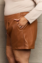 Load image into Gallery viewer, Leather Baby Full Size High Waist Vegan Leather Shorts