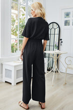 Load image into Gallery viewer, Tie Front Top &amp; Wide Leg Pants Set