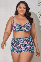 Load image into Gallery viewer, Plus Size Drawstring Detail Two-Piece Swimsuit