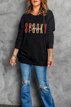 Load image into Gallery viewer, Round Neck Long Sleeve SPOOKY SEASON Graphic Sweatshirt