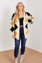 Load image into Gallery viewer, Know-It-All Full Size Argyle Longline Cardigan