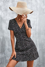 Load image into Gallery viewer, Ditsy Floral V-Neck Short Sleeve Dress