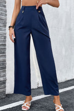 Load image into Gallery viewer, High-Rise Pleated Waist Wide Leg Pants