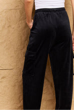 Load image into Gallery viewer, Chic For Days High Waist Drawstring Cargo Pants in Black