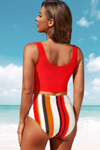 Load image into Gallery viewer, Half Snap Square Neck Tankini Set