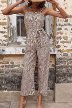 Load image into Gallery viewer, Printed Tie-Waist Wide Leg Jumpsuit