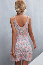 Load image into Gallery viewer, Floral Frill Trim Sleeveless Mini Dress