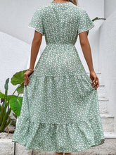 Load image into Gallery viewer, Ditsy Floral V-Neck Tiered Dress