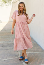 Load image into Gallery viewer, Spring Baby Full Size Kimono Sleeve Midi Dress in Peach