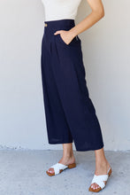 Load image into Gallery viewer, In The Mix Full Size Pleated Detail Linen Pants in Dark Navy