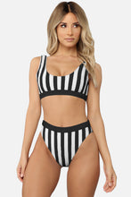 Load image into Gallery viewer, Striped Tank High Waist Bikini