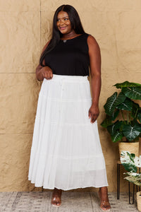 Places To Go Full Size Tiered Maxi Skirt