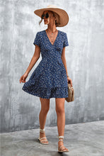 Load image into Gallery viewer, Ditsy Floral V-Neck Short Sleeve Dress