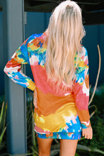 Load image into Gallery viewer, Multicolored Tie-Dye Long Sleeve Dress