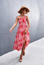 Load image into Gallery viewer, Floral Smocked One-Shoulder Midi Dress