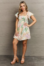 Load image into Gallery viewer, Sugar &amp; Spice Multicolored Leaf Print Mini Dress