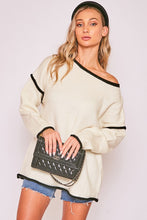 Load image into Gallery viewer, Boat Neck Soft Touch Sweater Top