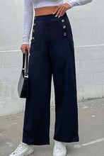 Load image into Gallery viewer, Double-Breasted Wide Leg Pants