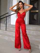 Load image into Gallery viewer, Wide Leg Spaghetti Strap Jumpsuit