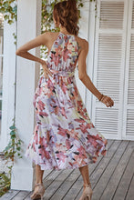 Load image into Gallery viewer, Floral Tie Belt Sleeveless Dress