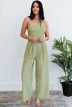 Load image into Gallery viewer, Spaghetti Strap One-shoulder Wide Leg Jumpsuit